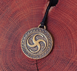 Оберег «Знак Бога Рода. Быстрая Помощь». Бронза