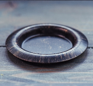 Алтарная чёрная тарелочка. Металл. Ø 9,4 см