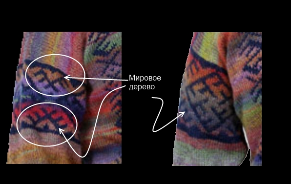 свитер ручной работы со славянскими узорами