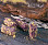 Фиолетовые катаные свечи с бессмертником. Кудесы.  4,5 см. 4 шт - фото 1