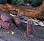 Фиолетовые катаные свечи с артышом. Кудесы.  4,5 см. 4 шт - фото 1