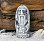 Брелок-идол Бога Рода. Литьевой мрамор. Большой.6,5 см - фото 1